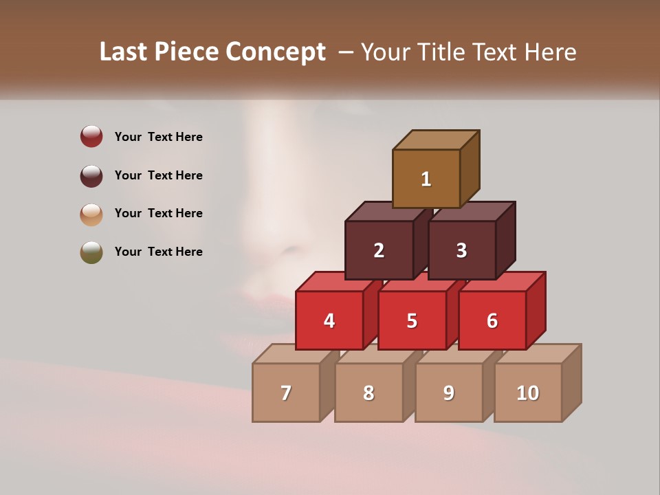 A Woman With A Red Scarf Around Her Neck PowerPoint Template