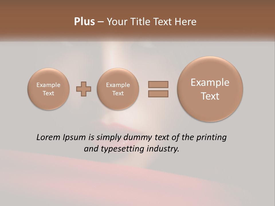 A Woman With A Red Scarf Around Her Neck PowerPoint Template