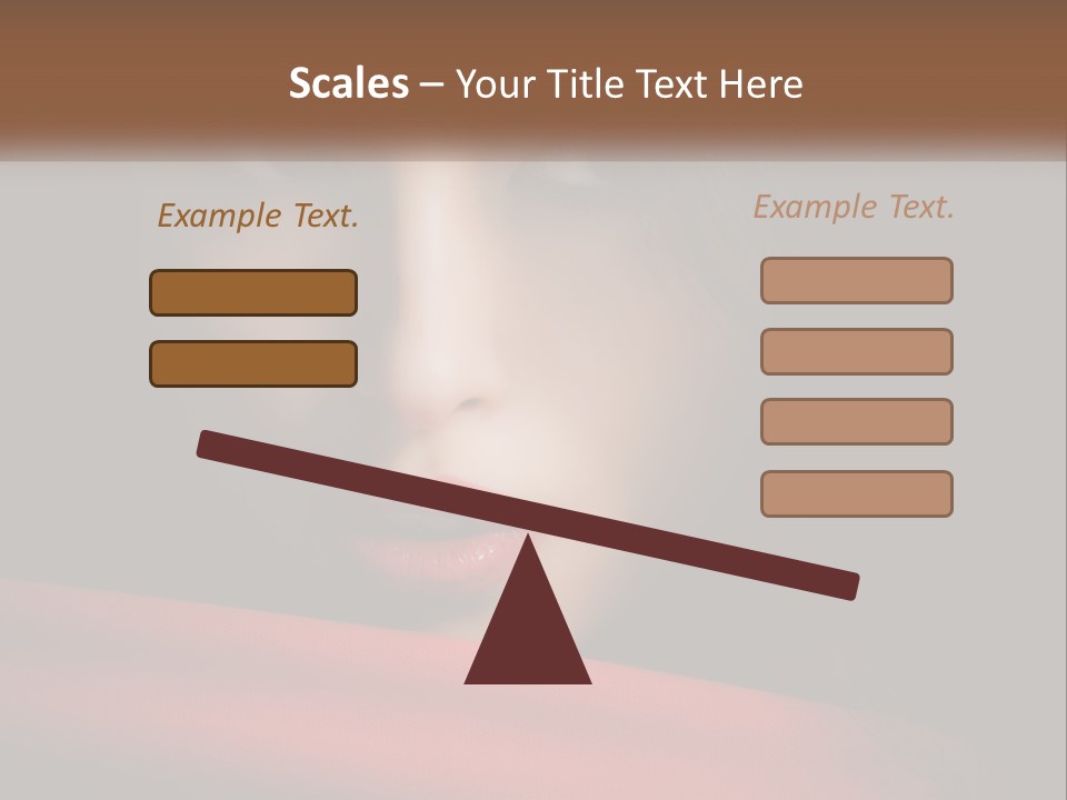 A Woman With A Red Scarf Around Her Neck PowerPoint Template