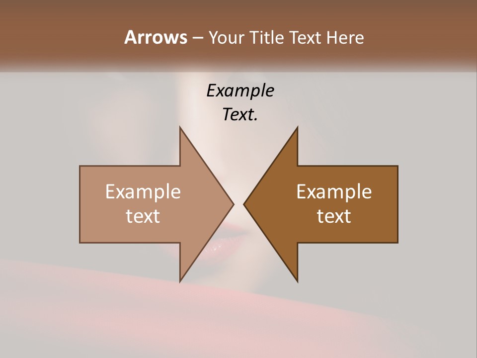 A Woman With A Red Scarf Around Her Neck PowerPoint Template