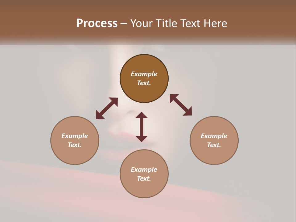 A Woman With A Red Scarf Around Her Neck PowerPoint Template