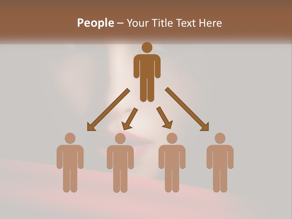 A Woman With A Red Scarf Around Her Neck PowerPoint Template