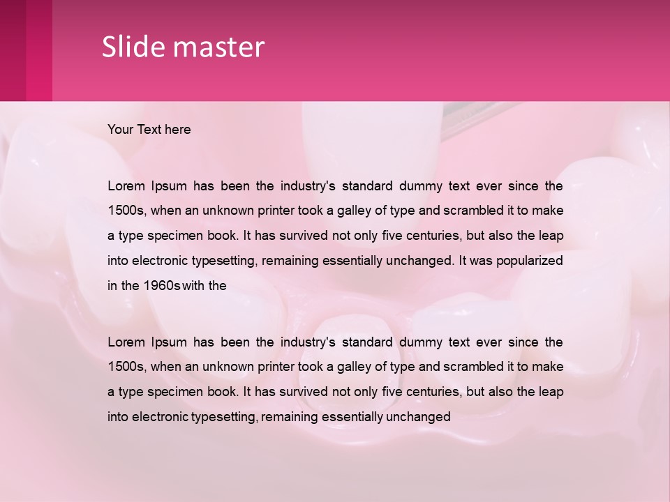 Dentistry Fake Sintered PowerPoint Template