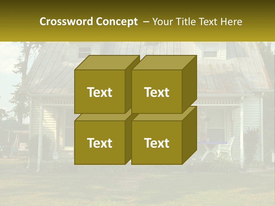Lawn Aged Roof PowerPoint Template