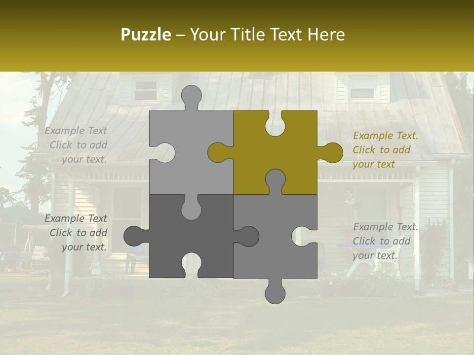 Lawn Aged Roof PowerPoint Template