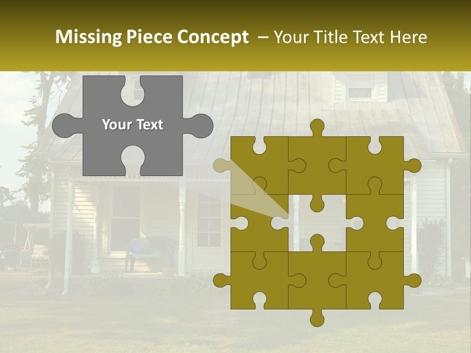 Lawn Aged Roof PowerPoint Template