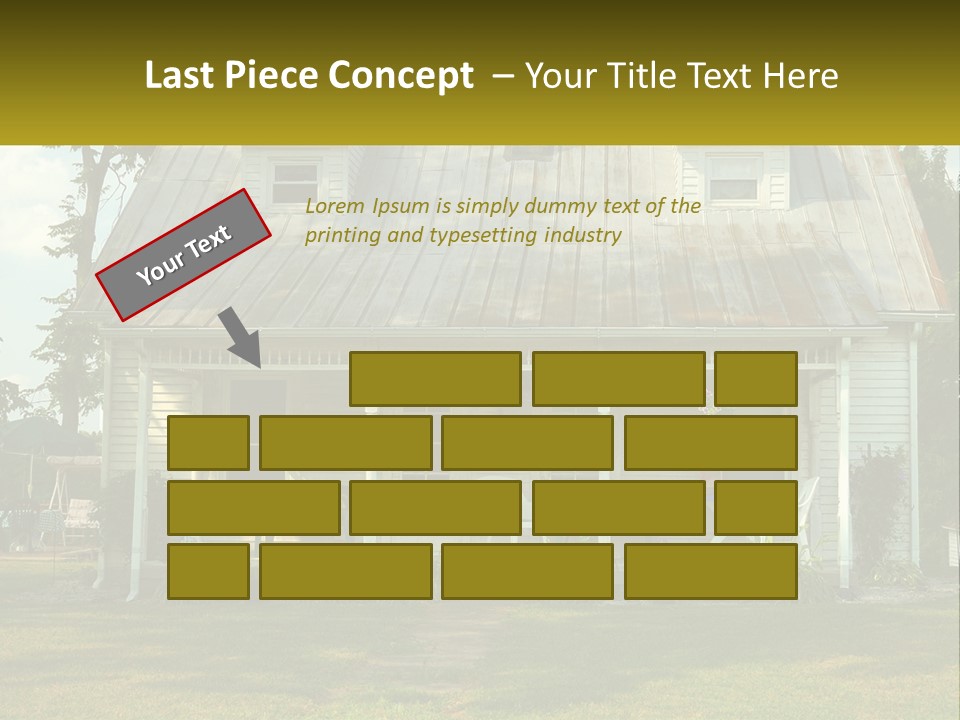 Lawn Aged Roof PowerPoint Template