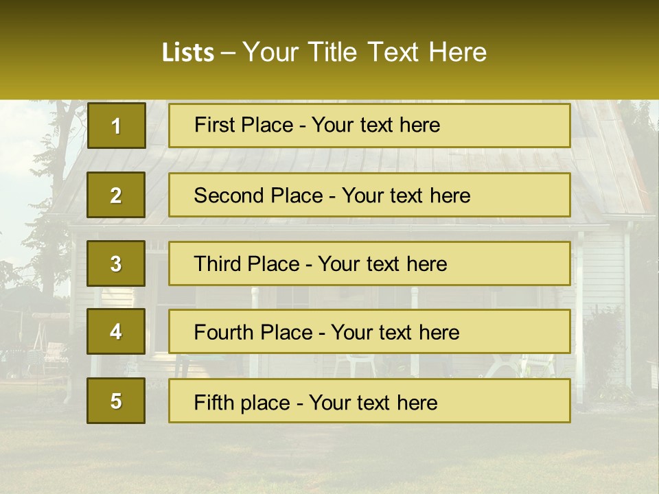 Lawn Aged Roof PowerPoint Template