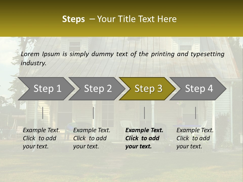 Lawn Aged Roof PowerPoint Template