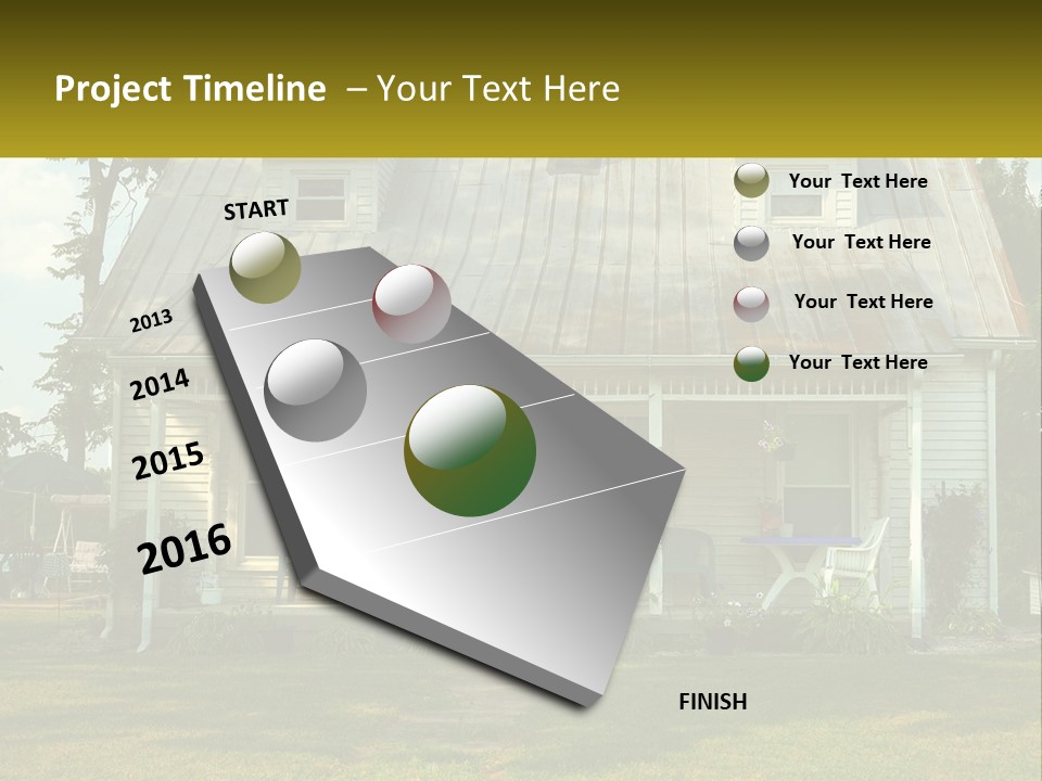 Lawn Aged Roof PowerPoint Template