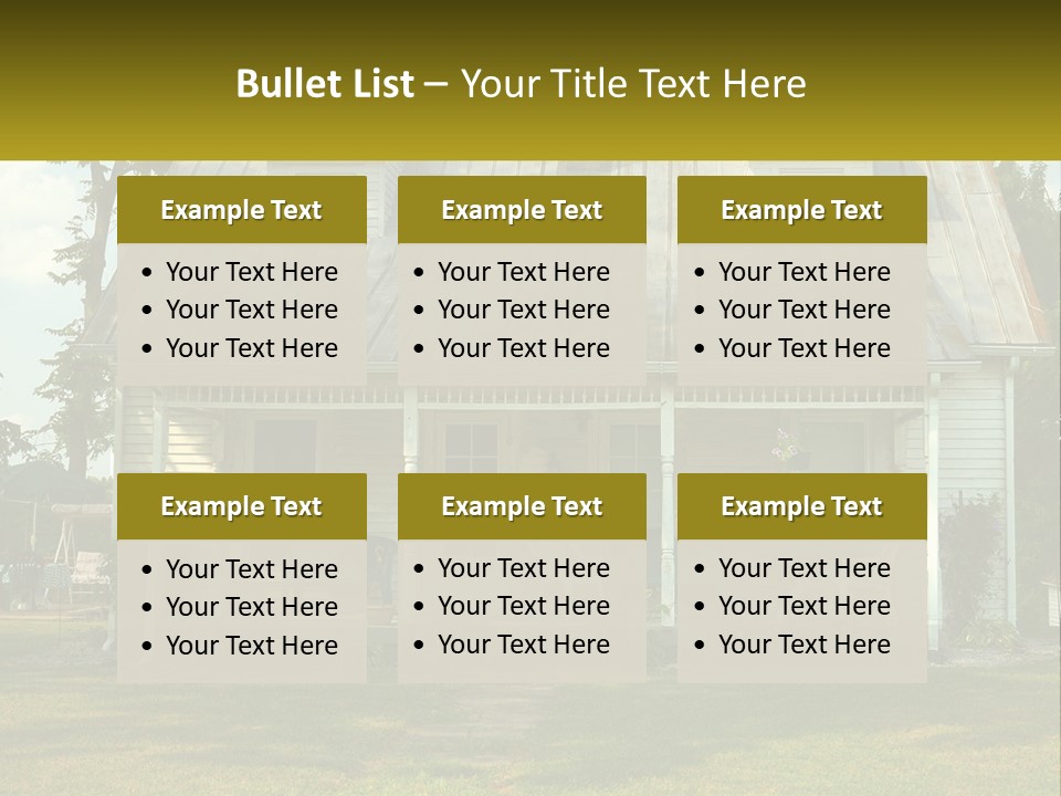 Lawn Aged Roof PowerPoint Template