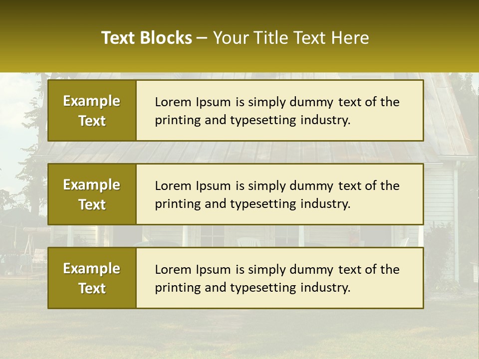 Lawn Aged Roof PowerPoint Template