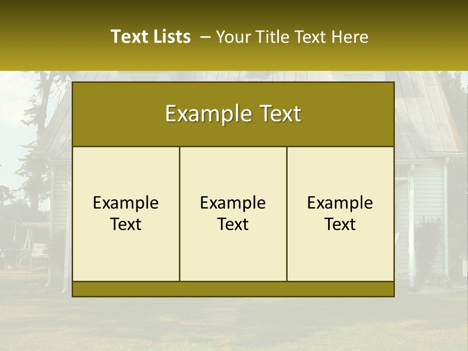 Lawn Aged Roof PowerPoint Template
