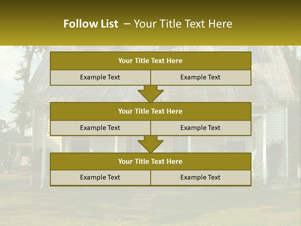 Lawn Aged Roof PowerPoint Template