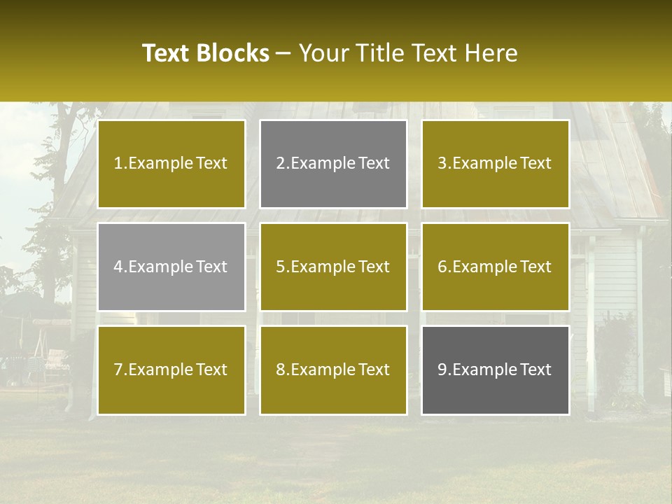 Lawn Aged Roof PowerPoint Template