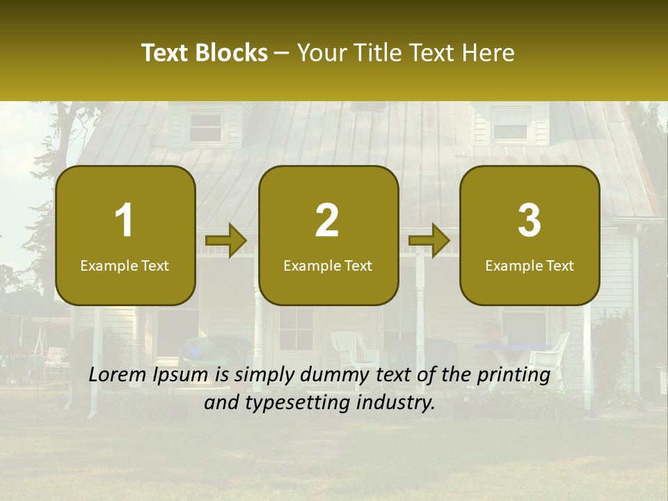Lawn Aged Roof PowerPoint Template