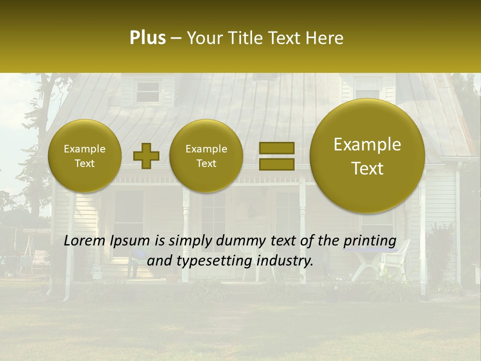 Lawn Aged Roof PowerPoint Template