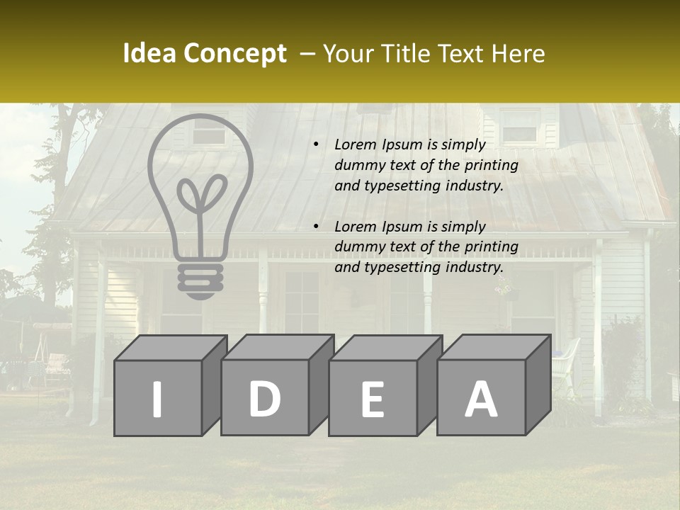 Lawn Aged Roof PowerPoint Template