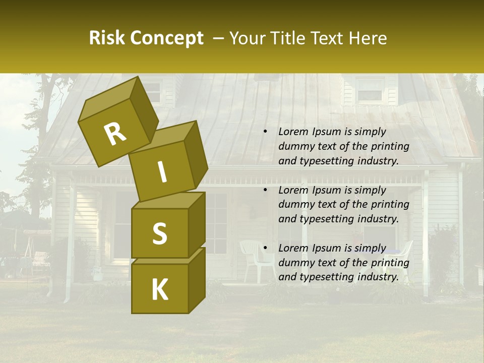 Lawn Aged Roof PowerPoint Template