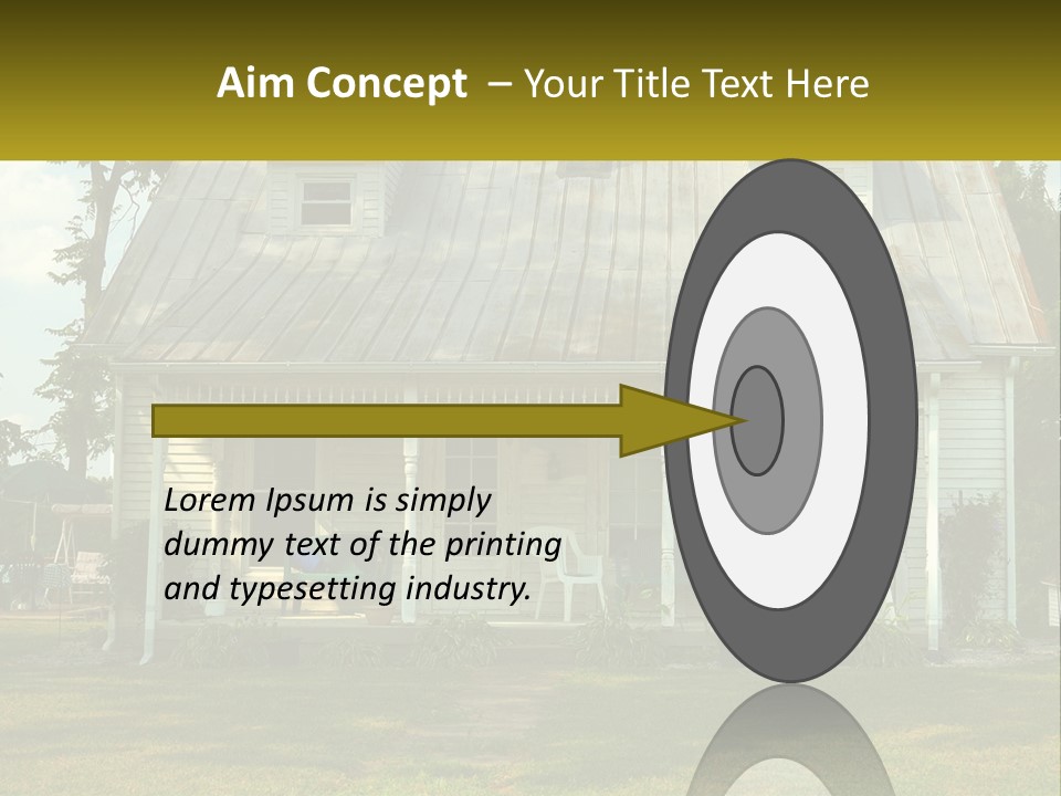 Lawn Aged Roof PowerPoint Template