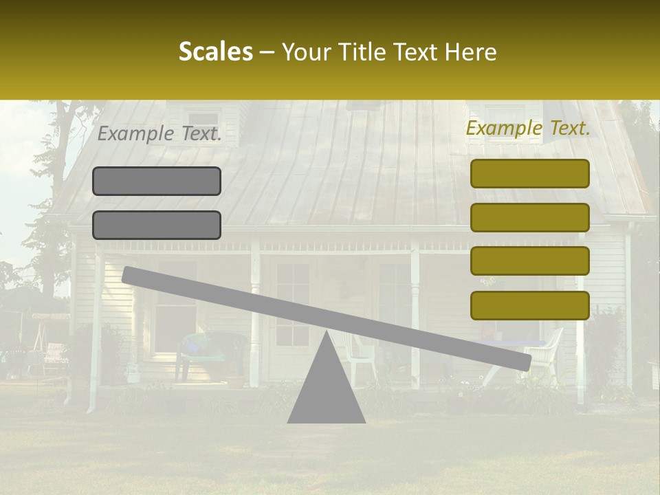Lawn Aged Roof PowerPoint Template