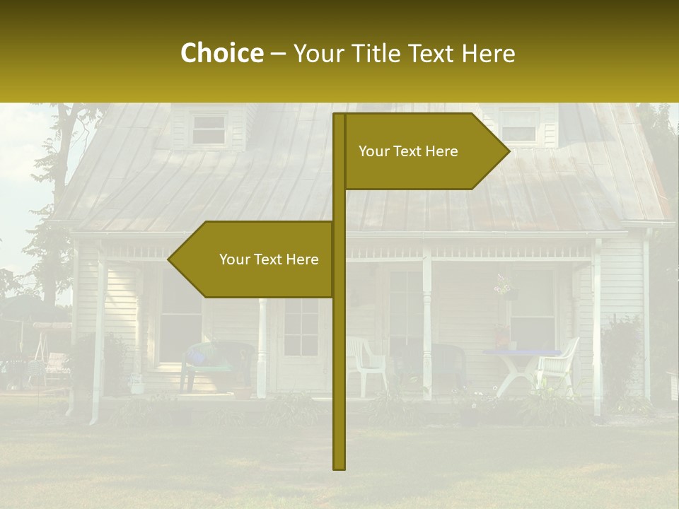 Lawn Aged Roof PowerPoint Template