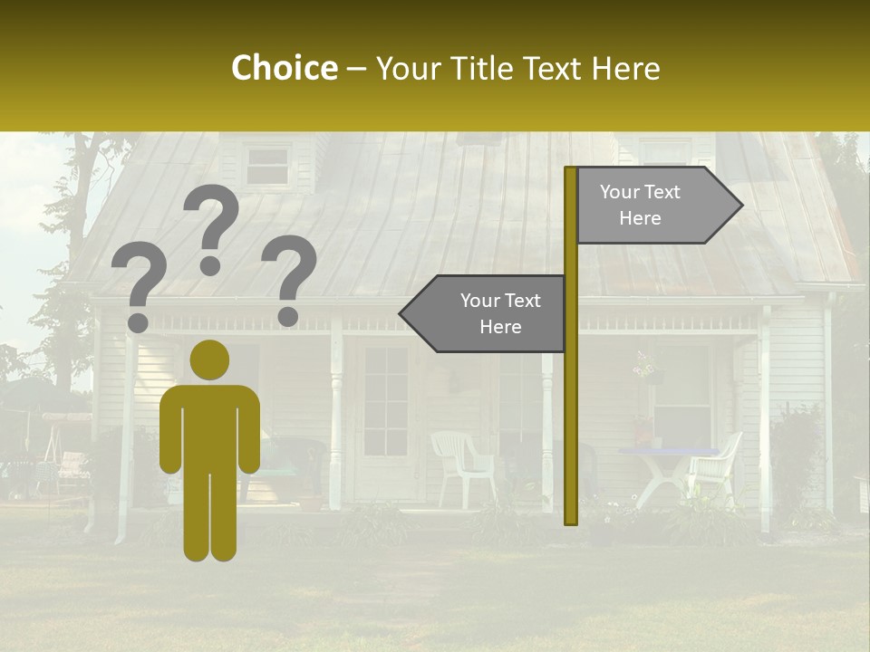Lawn Aged Roof PowerPoint Template