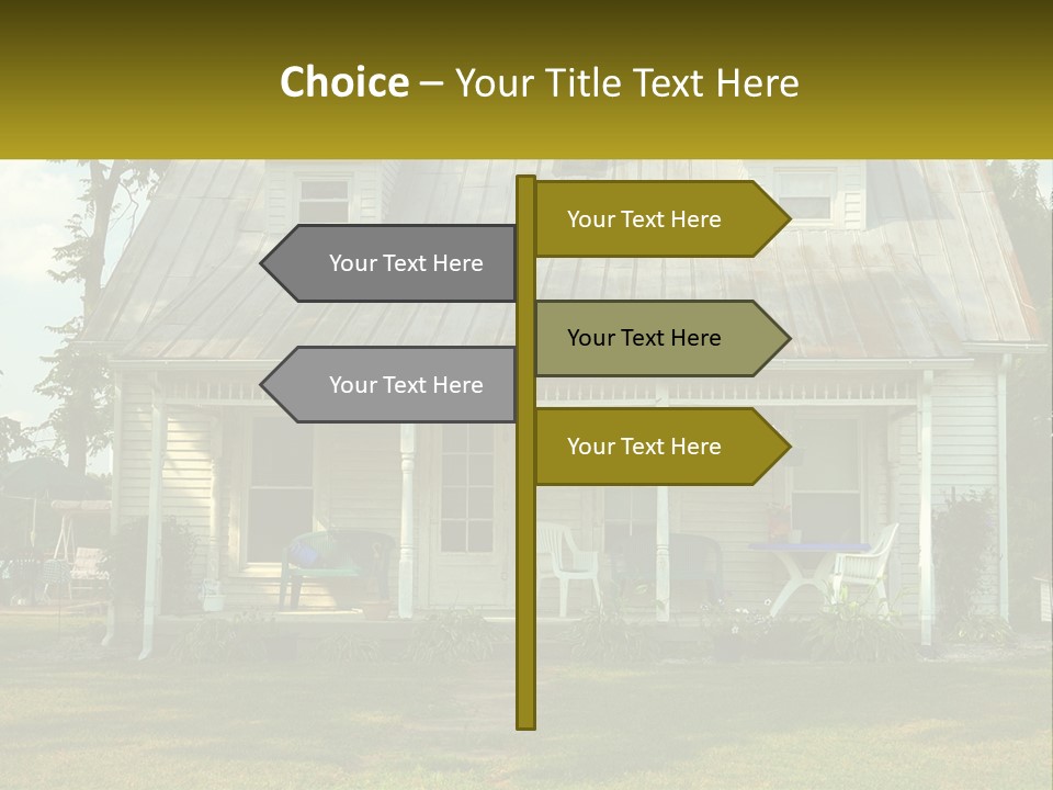 Lawn Aged Roof PowerPoint Template