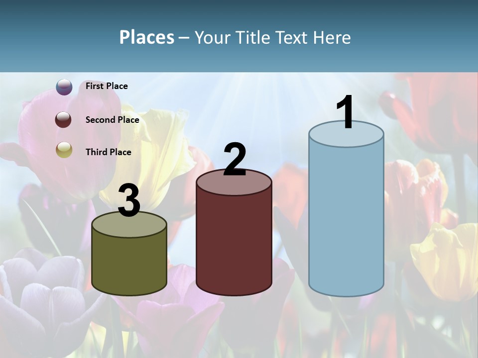 Green Tulip Postcard PowerPoint Template