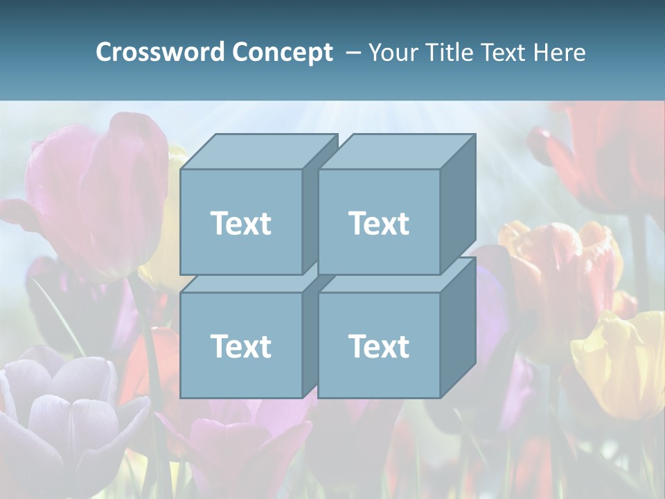 Green Tulip Postcard PowerPoint Template