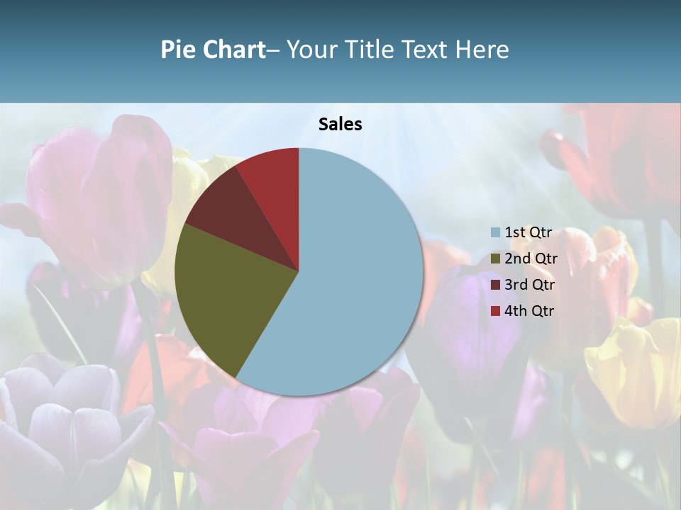 Green Tulip Postcard PowerPoint Template