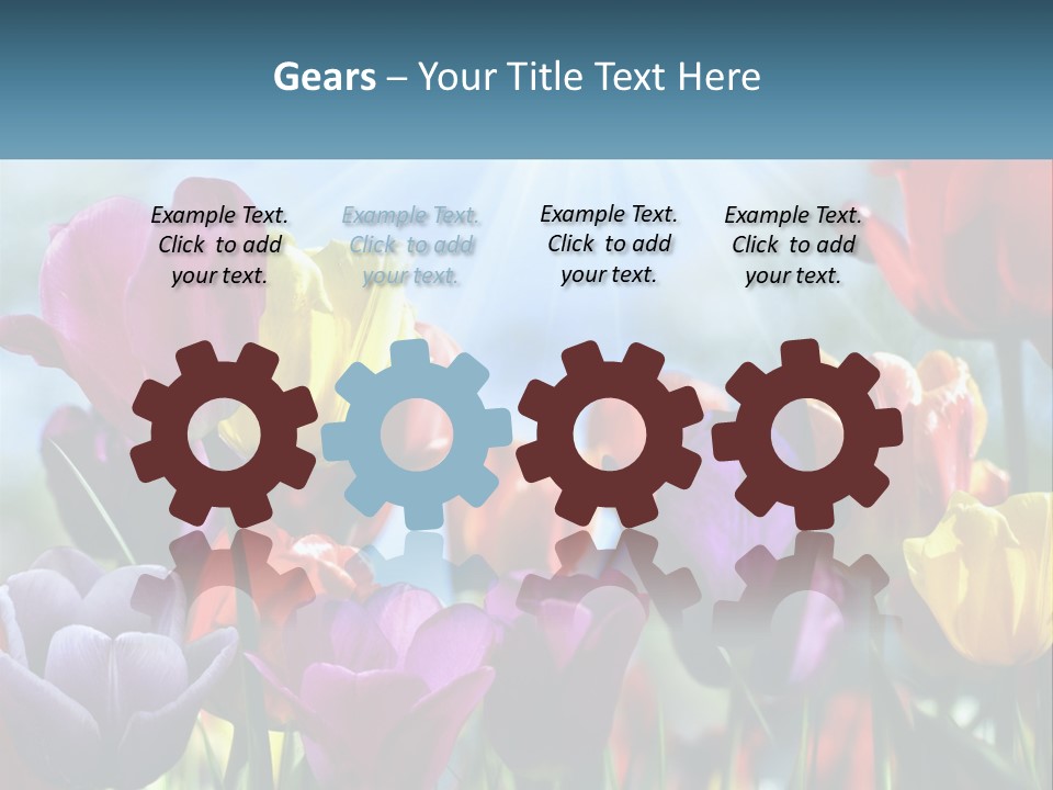 Green Tulip Postcard PowerPoint Template