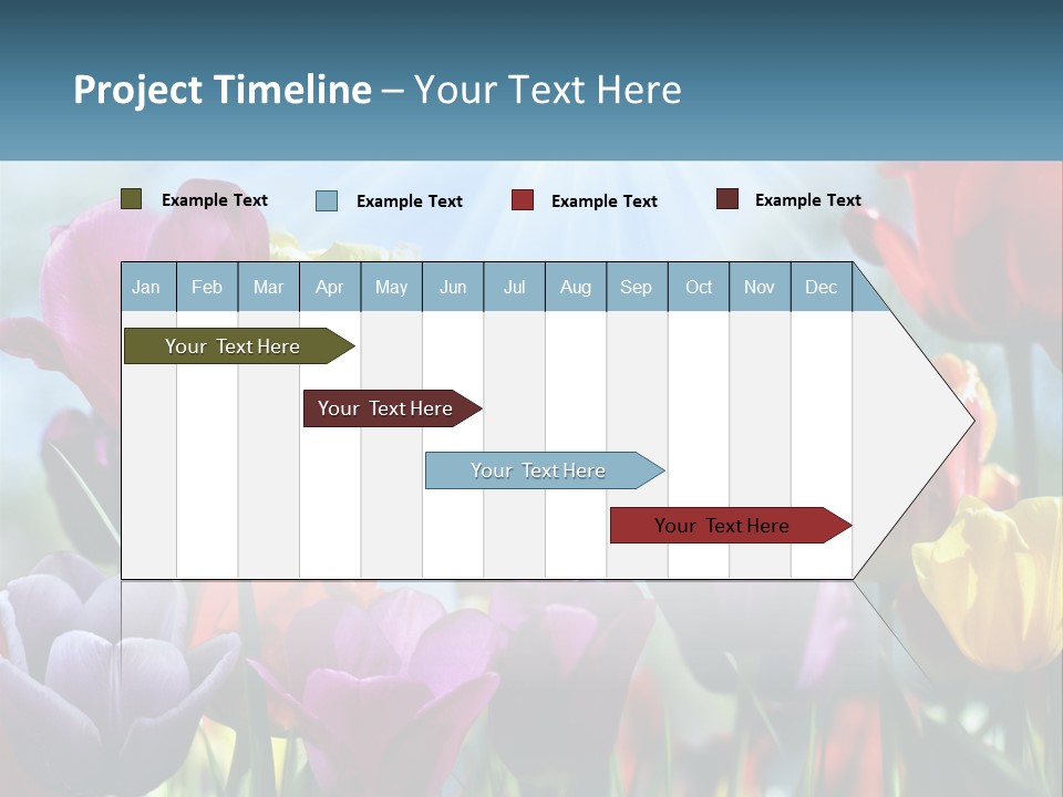 Green Tulip Postcard PowerPoint Template