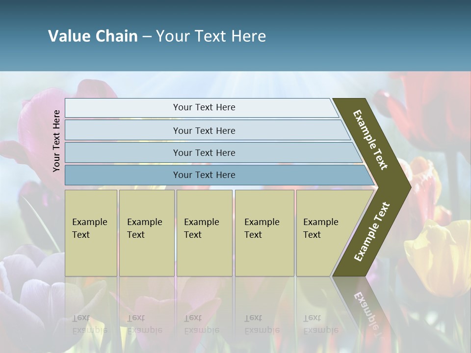 Green Tulip Postcard PowerPoint Template