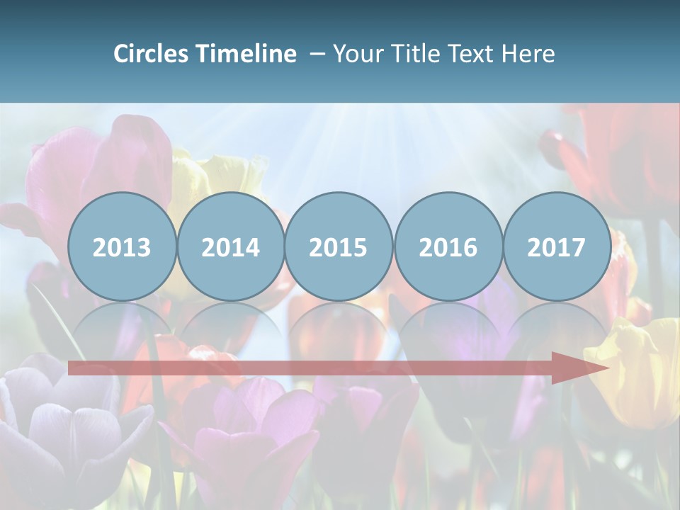 Green Tulip Postcard PowerPoint Template