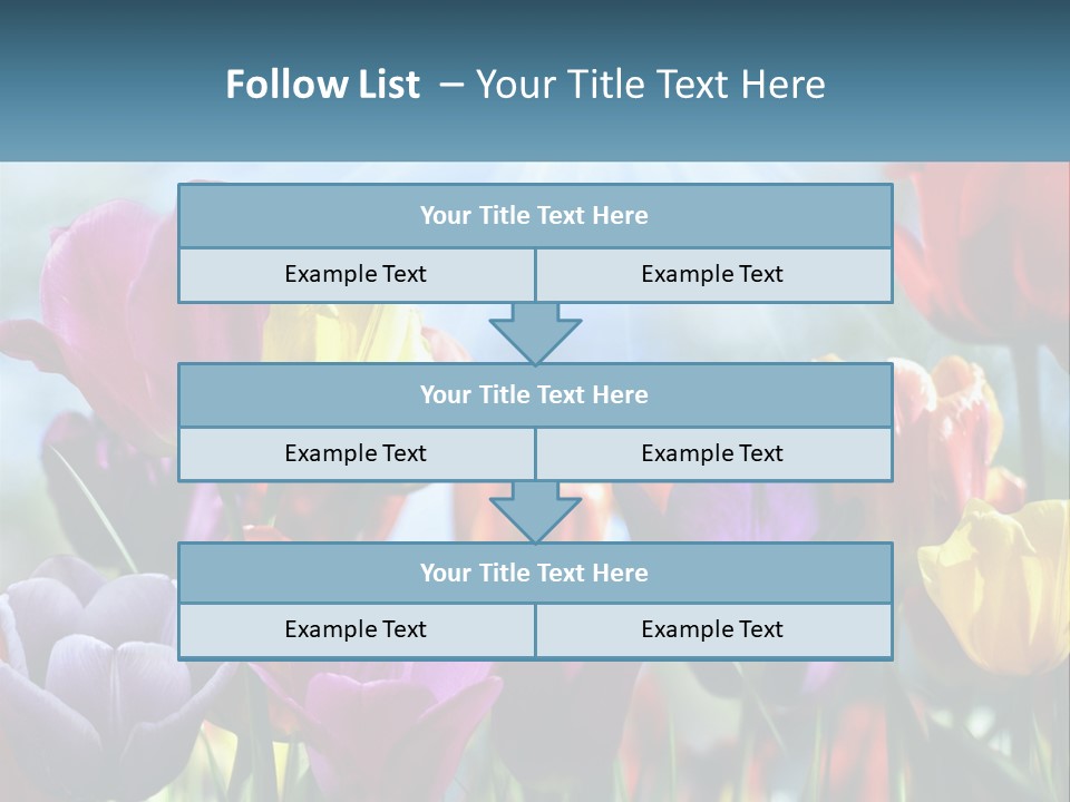 Green Tulip Postcard PowerPoint Template