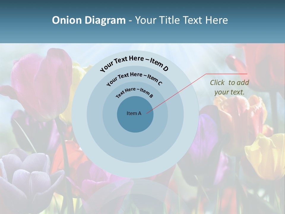 Green Tulip Postcard PowerPoint Template