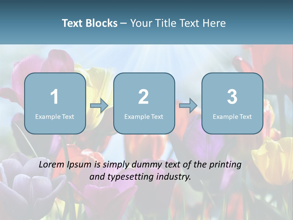 Green Tulip Postcard PowerPoint Template