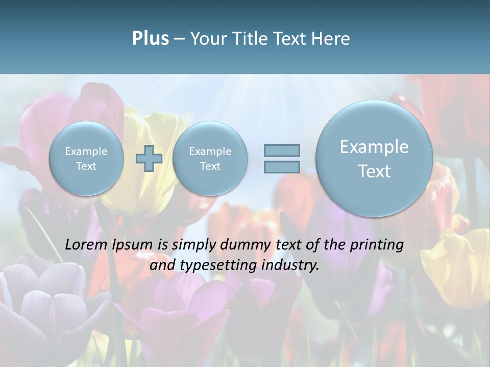 Green Tulip Postcard PowerPoint Template