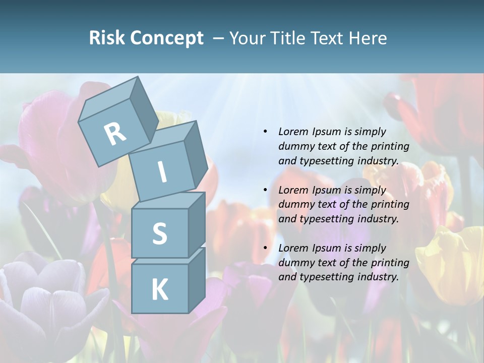 Green Tulip Postcard PowerPoint Template