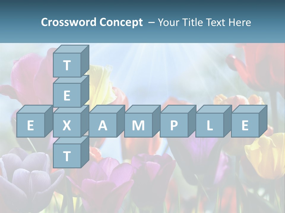 Green Tulip Postcard PowerPoint Template