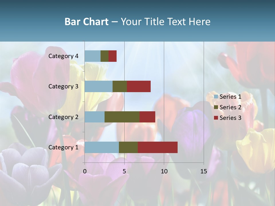 Green Tulip Postcard PowerPoint Template