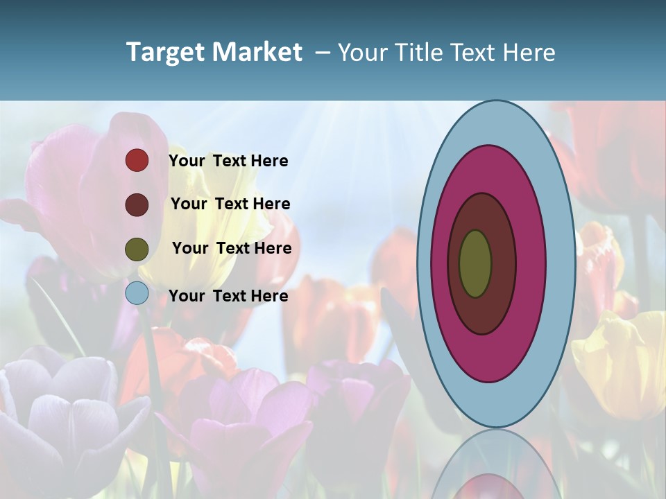 Green Tulip Postcard PowerPoint Template