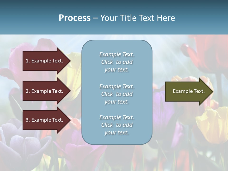 Green Tulip Postcard PowerPoint Template