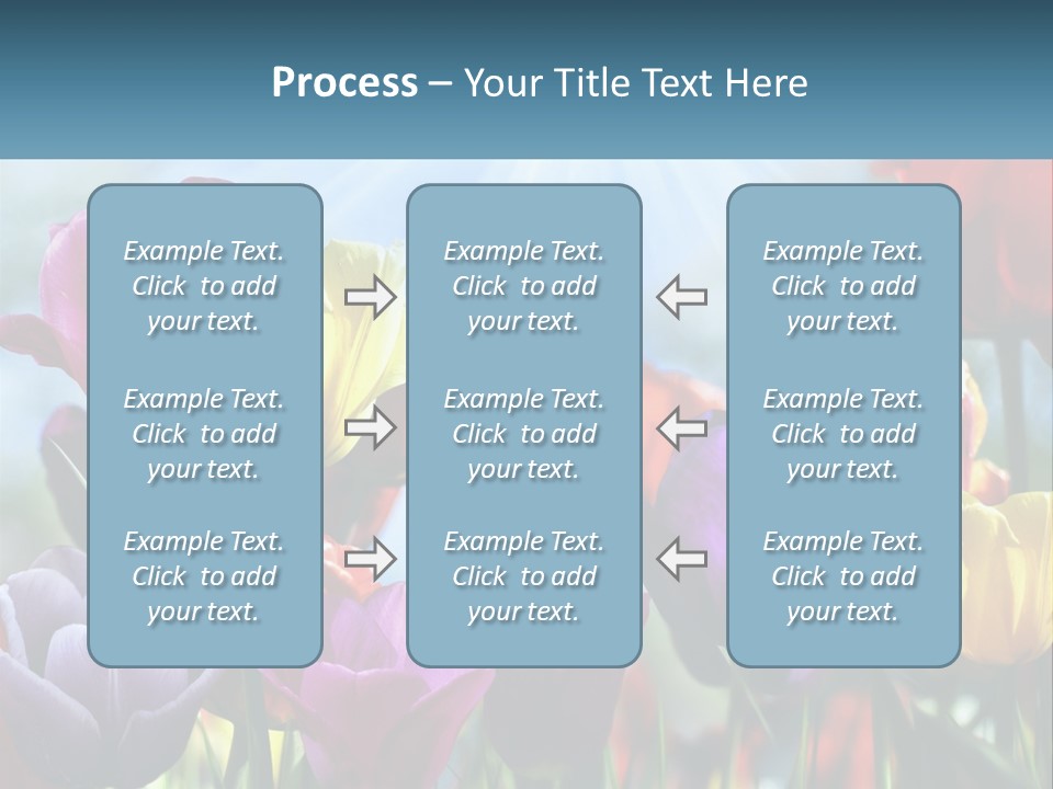 Green Tulip Postcard PowerPoint Template