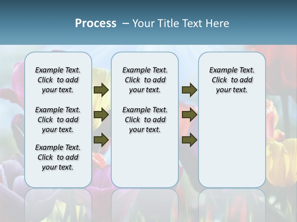 Green Tulip Postcard PowerPoint Template
