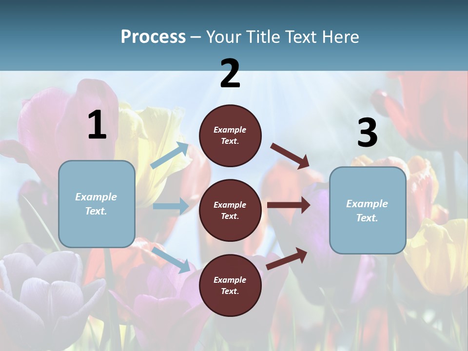 Green Tulip Postcard PowerPoint Template