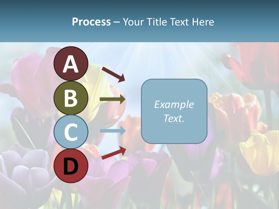 Green Tulip Postcard PowerPoint Template