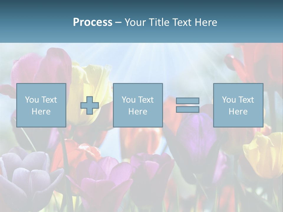 Green Tulip Postcard PowerPoint Template