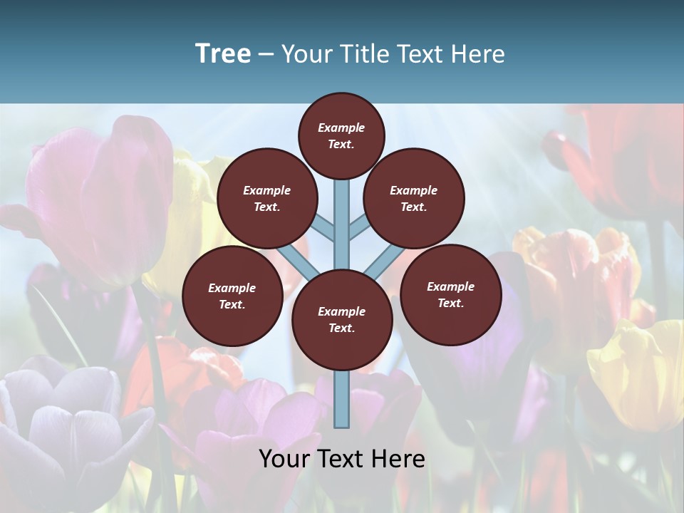 Green Tulip Postcard PowerPoint Template